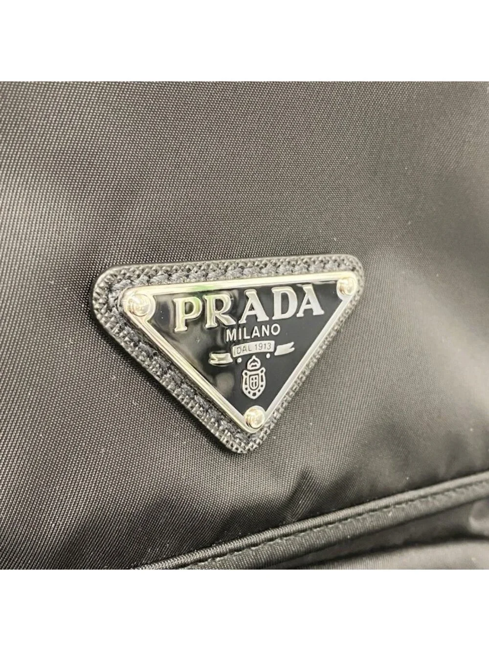 Prada Backpack Tessuto Nylon Black Silver